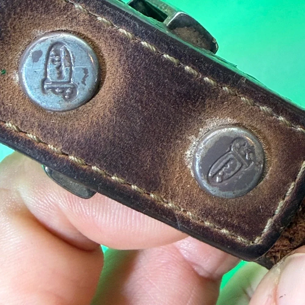 Vintage 70s Western Brown Leather Belt Mens 39